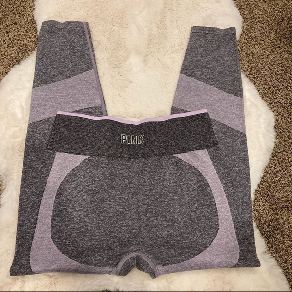 PINK Seamless Hi-Rise Leggings - Purple Size Large - Picture 8 of 9